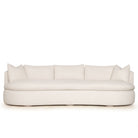 As Shown: Upholstered in Belgian Oatmeal, oak base finished in Mint White Super White