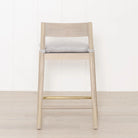 As Shown: in Mint White Natural with COM fabric cushion.