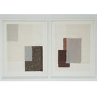 Shown in 33x41 formats, painted oak. Collage coloré #5 & #6 | Muskoka Living Collection - Art