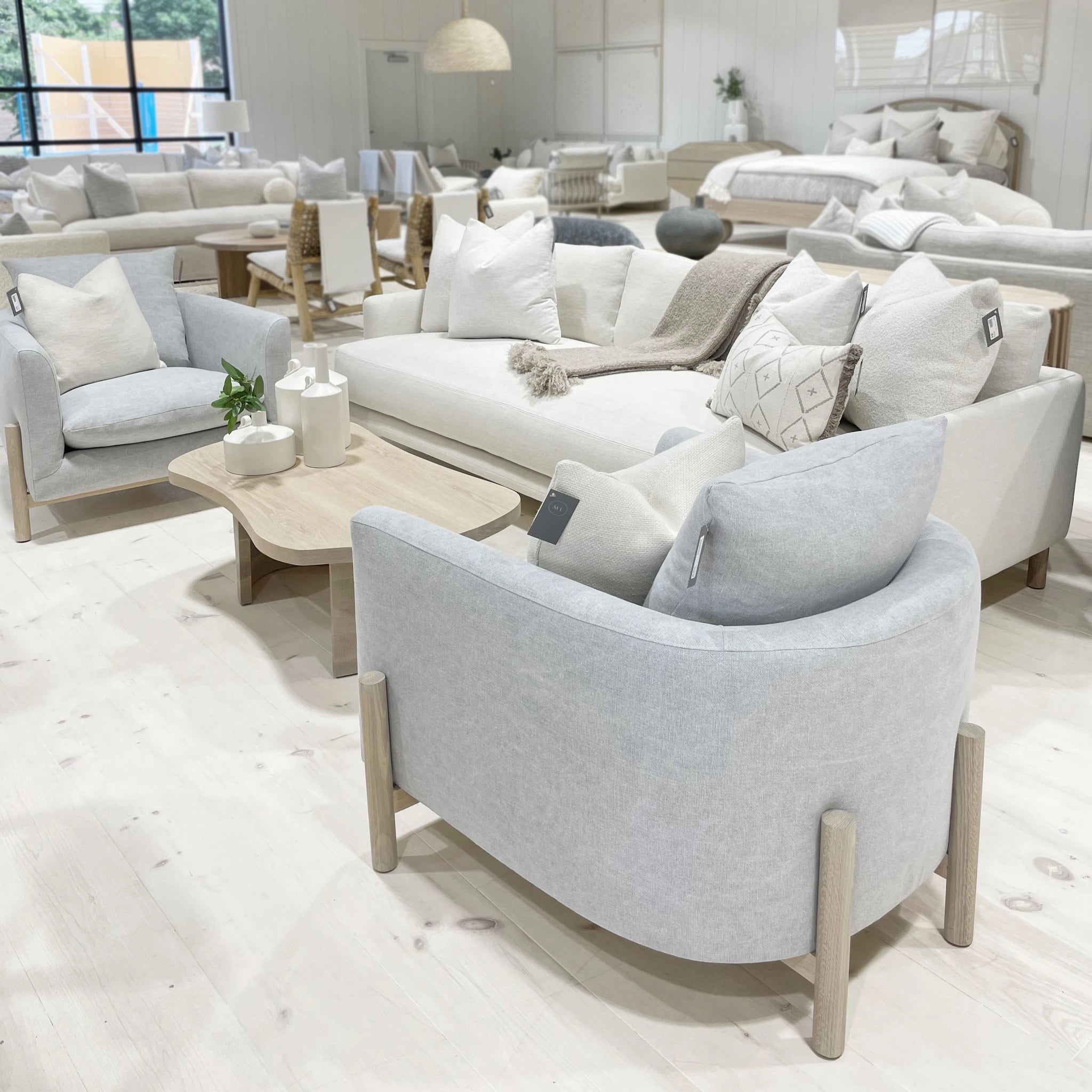 As Shown: in Upholstered Frame Natural.