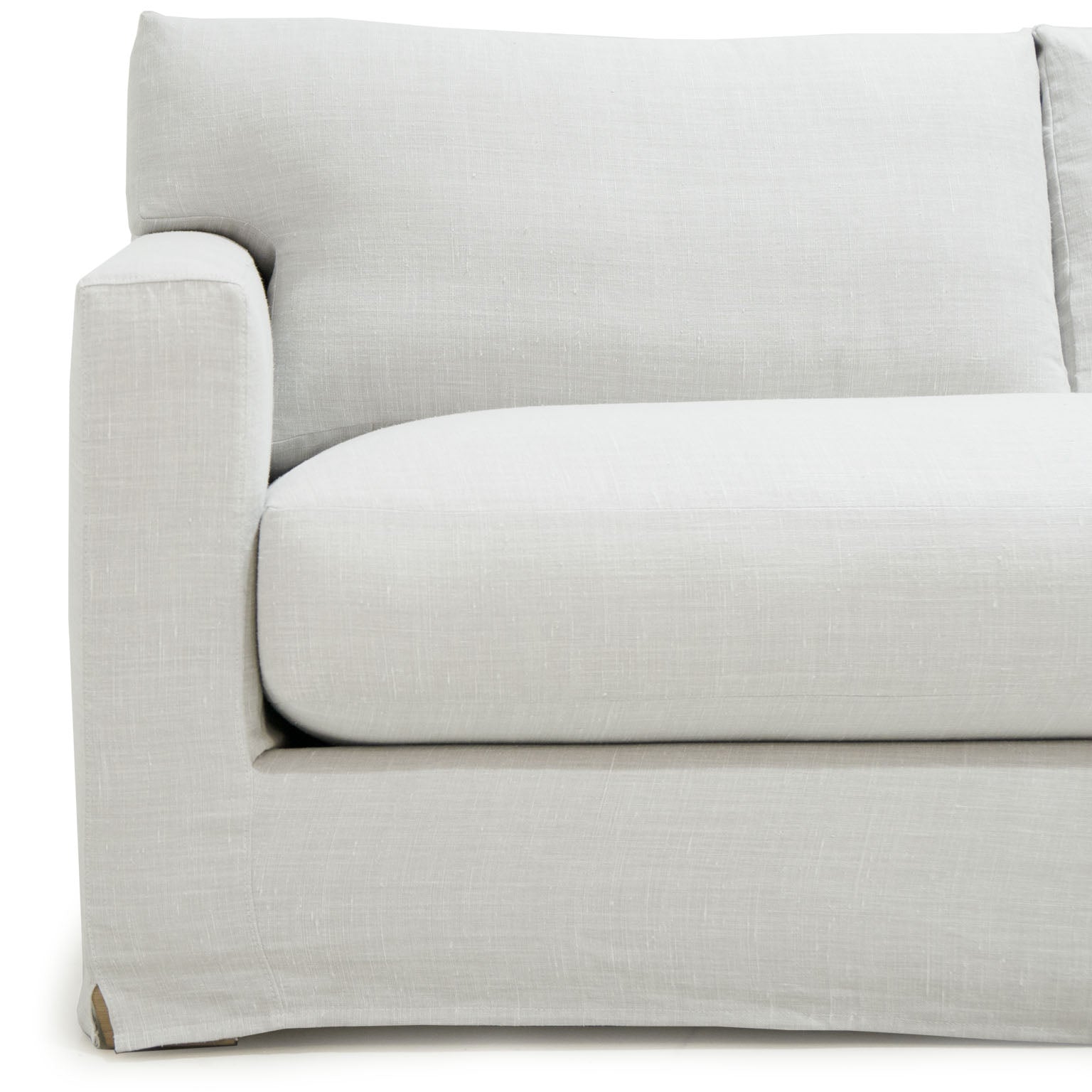 As Shown: in slipcovered Beale Silver