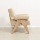 As Shown: in Canyon Sand, Oak finished in Mint White Natural.