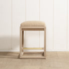 As Shown: in Mila Cashew, Mint White Natural finish.