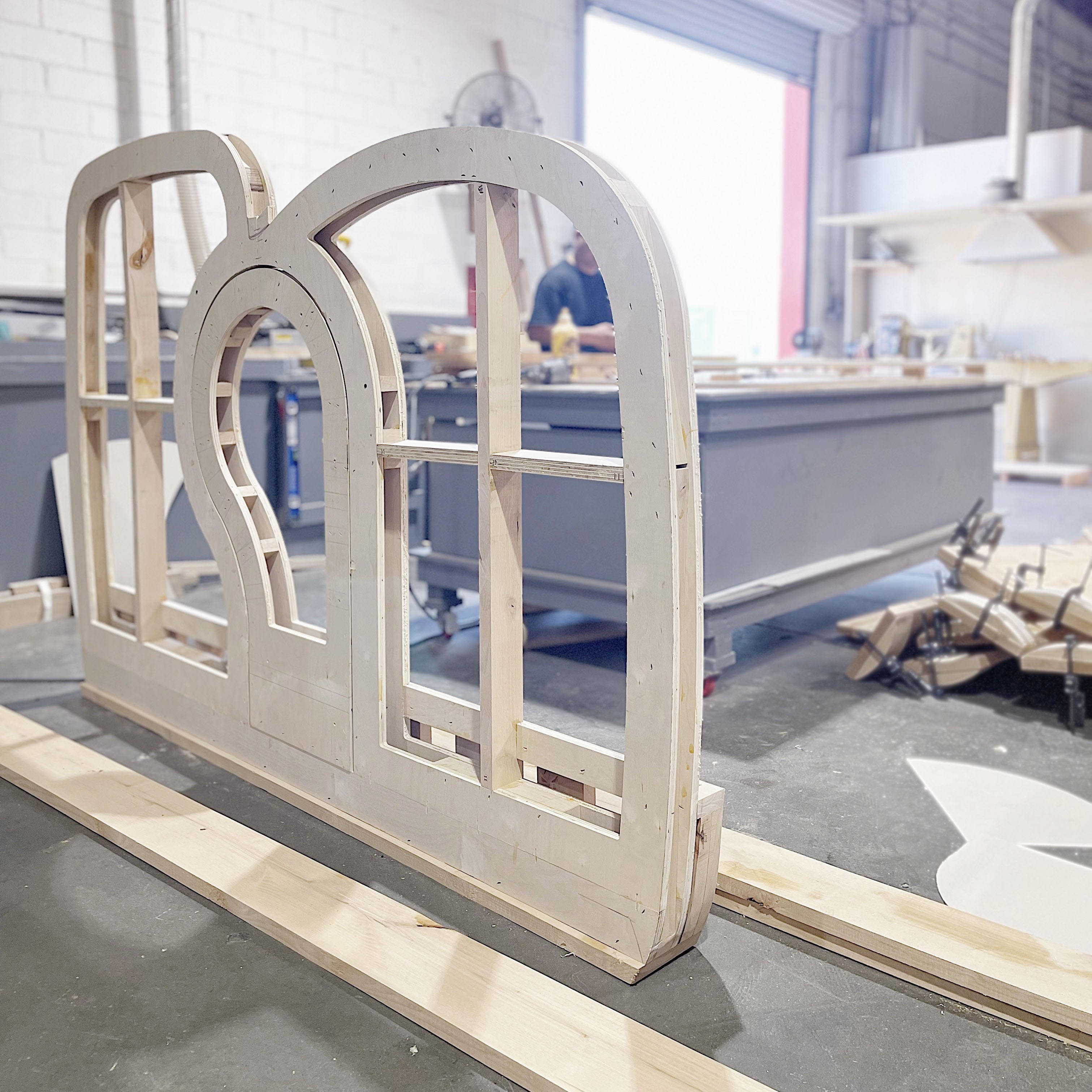 As Shown: in Sheepskin Toast. Oak finished in Mint White Natural.