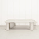 As Shown: in solid Ash wood wire brushed painted Revere Pewter
