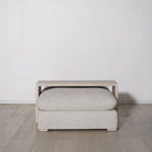 As Shown: in Belgian Fog. Oak finished in Mint White Super White.