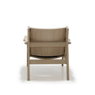 As Shown: in COM and Sky Taupe cushion.Oak finished in Mint White Natural.