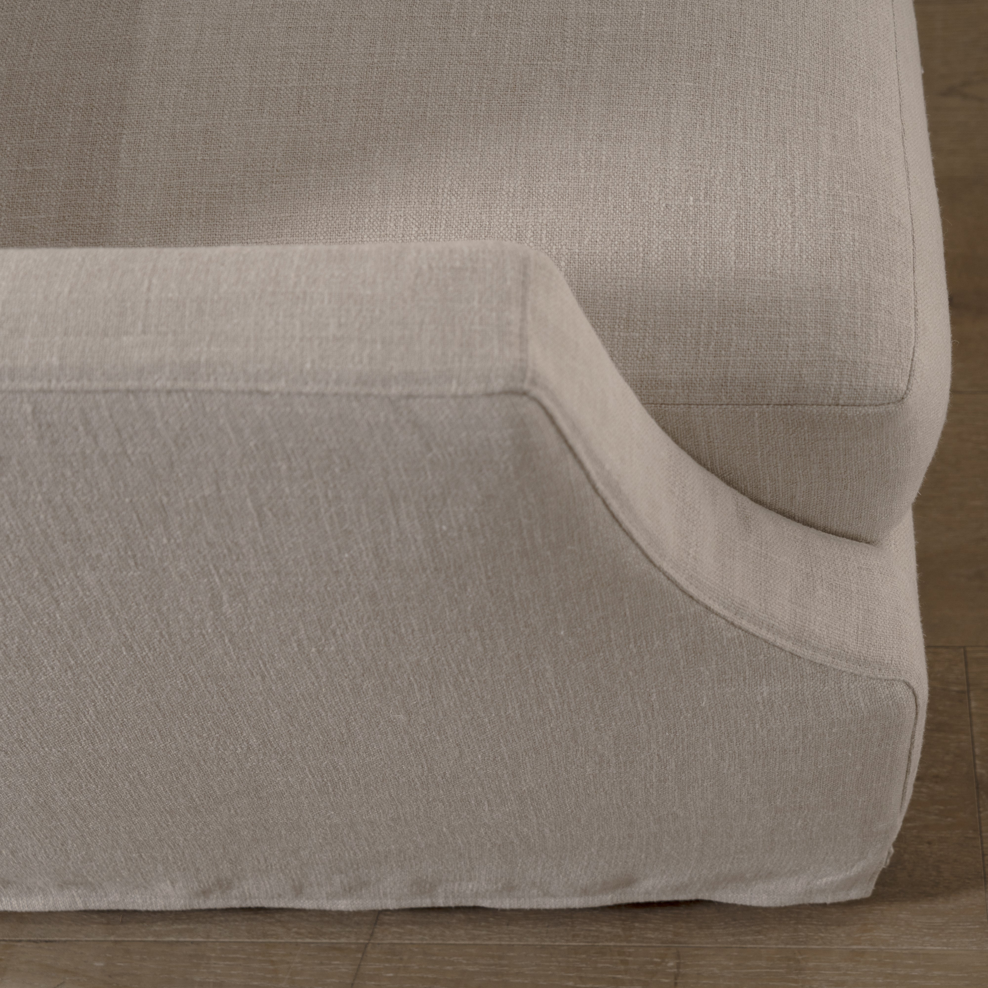 As Shown: in slipcovered Belgian Oatmeal