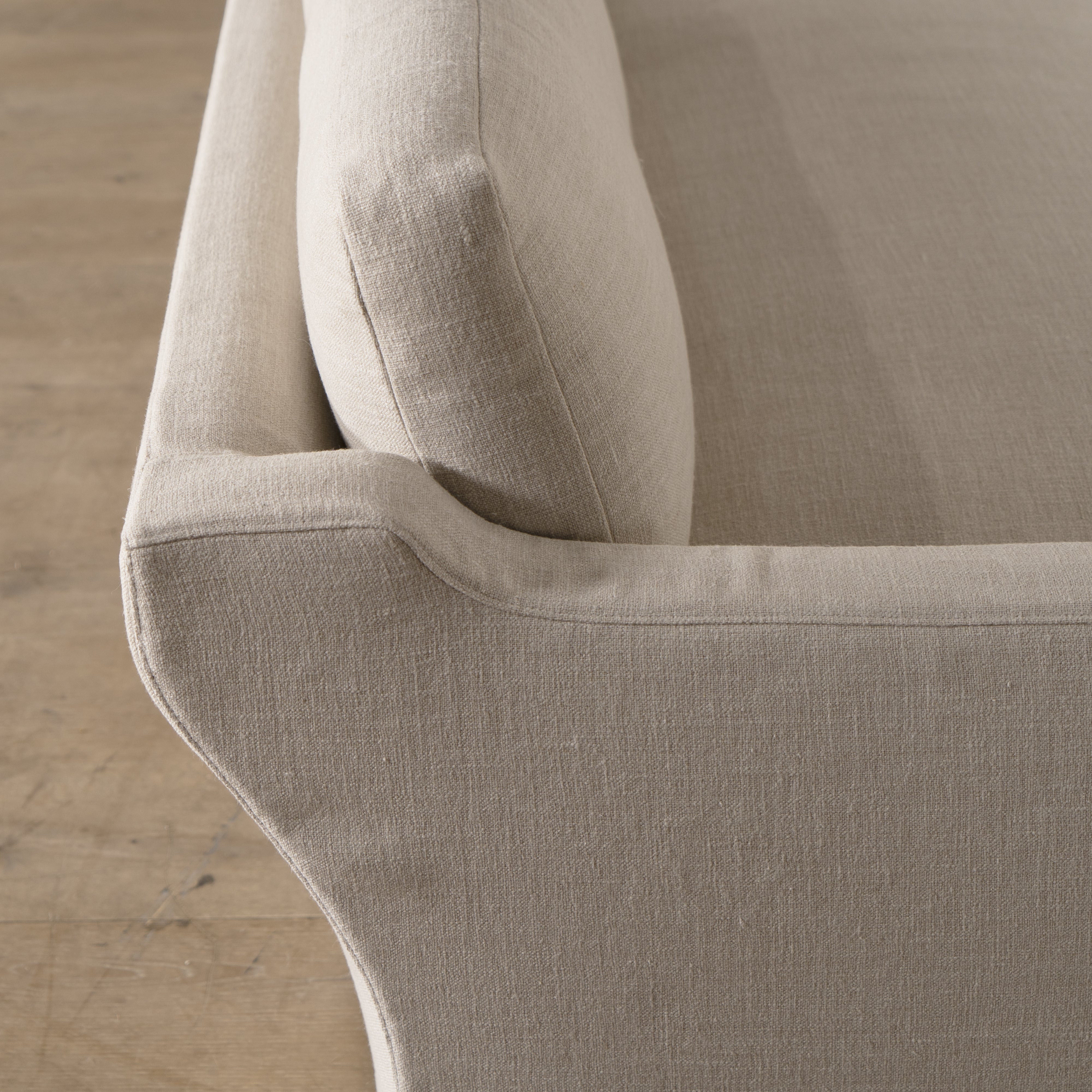 As Shown: in slipcovered Belgian Oatmeal