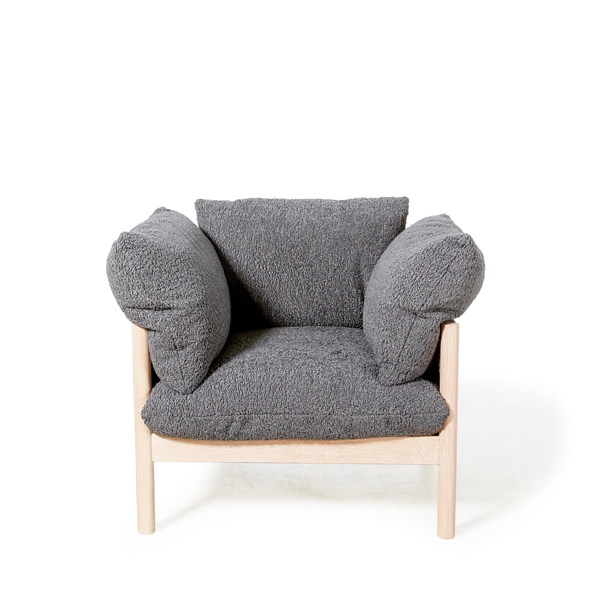 As Shown: in Sheepskin Charcoal, Beach White.
