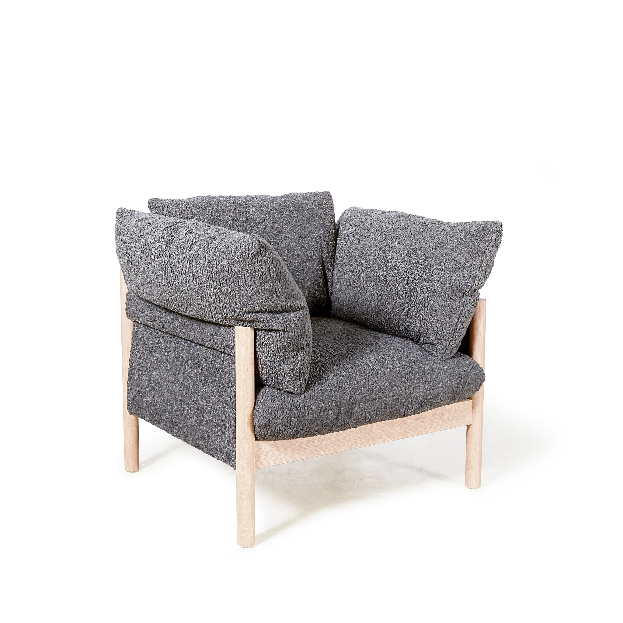 As Shown: in Sheepskin Charcoal, Beach White.